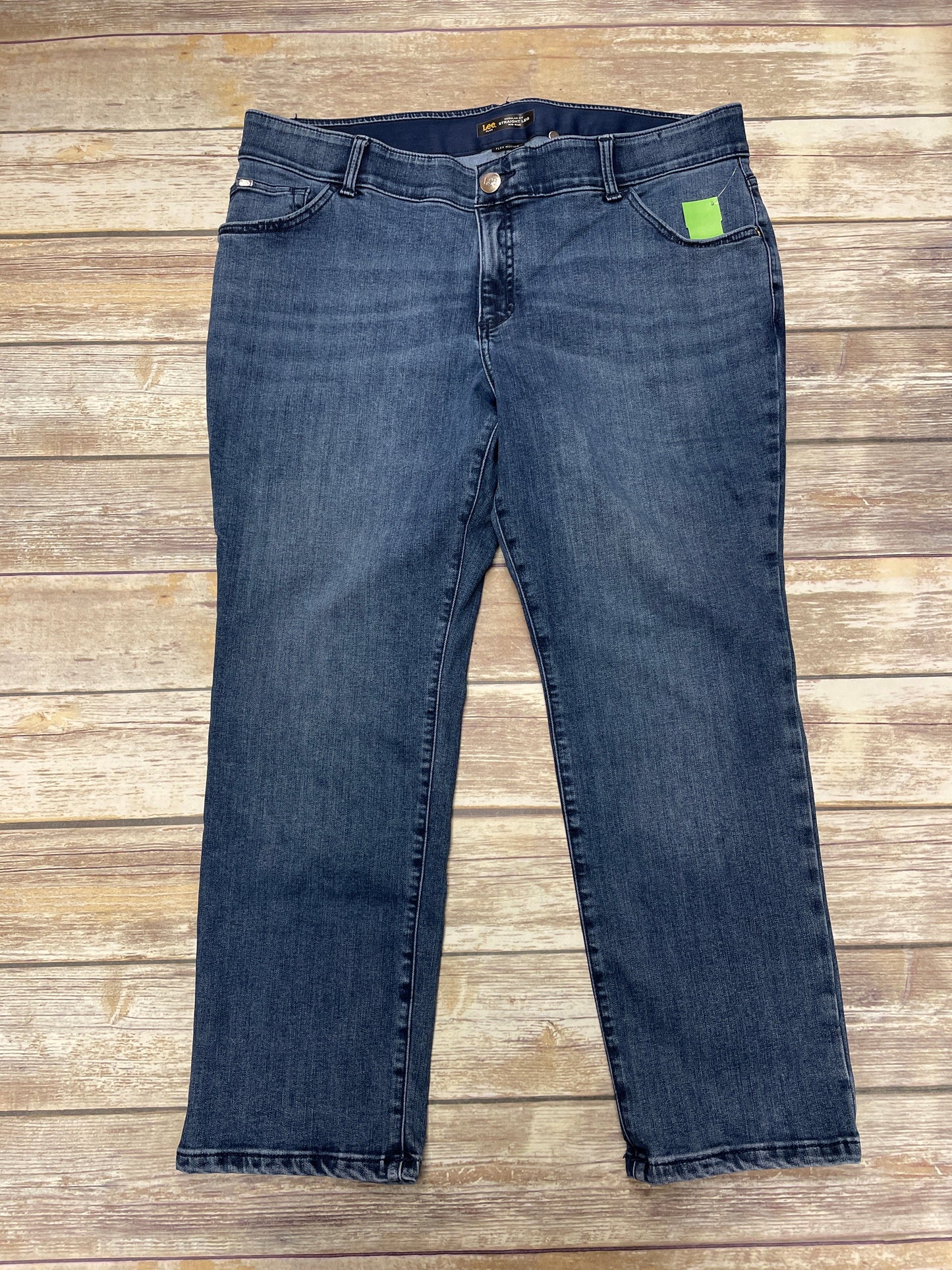 Blue Denim Jeans Straight Lee, Size 18