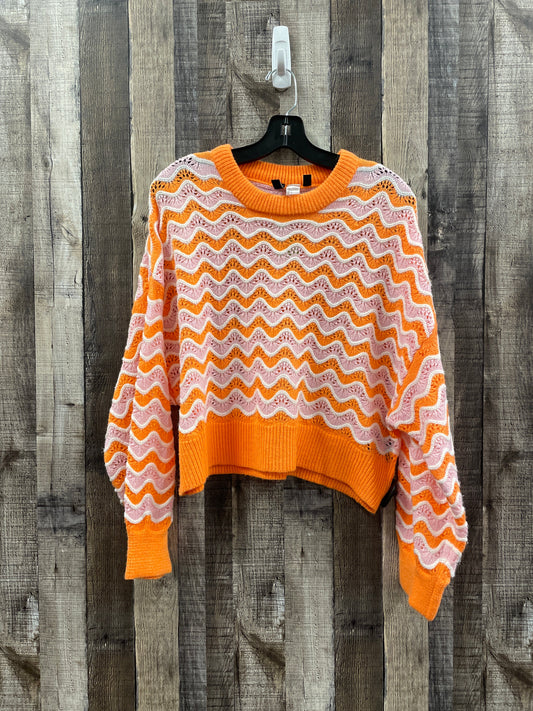 Sweater By Divided In Orange & Pink, Size: L