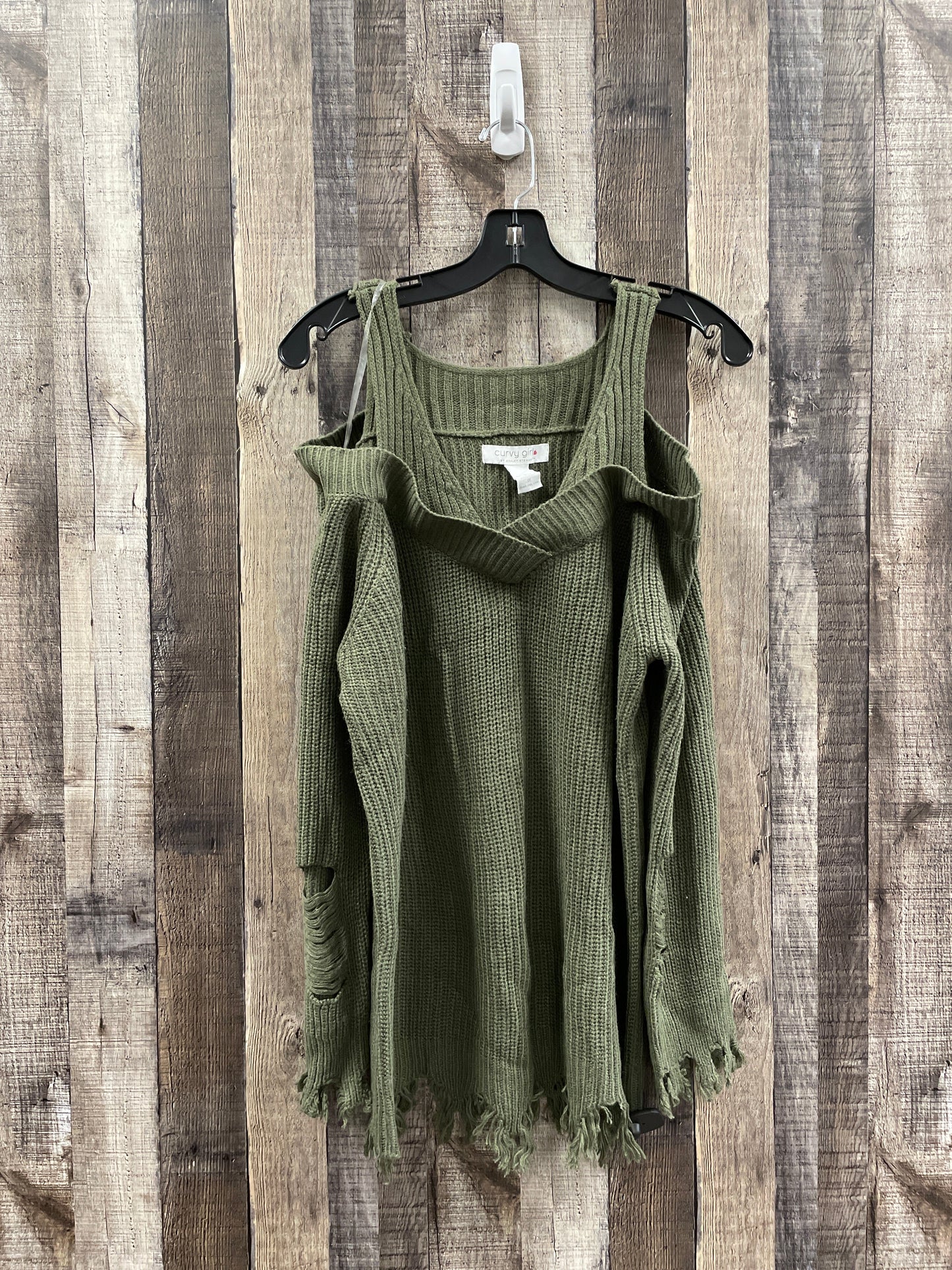 Sweater By Ashley Stewart In Green, Size: 1x