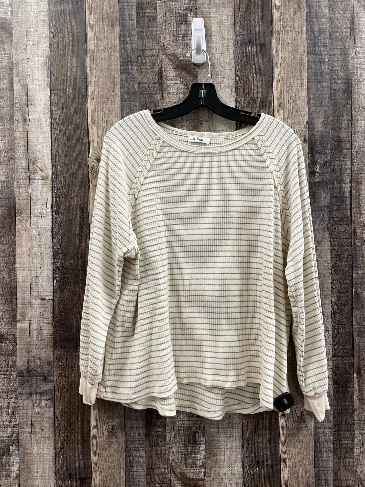 Striped Pattern Top Long Sleeve Basic Cme, Size S