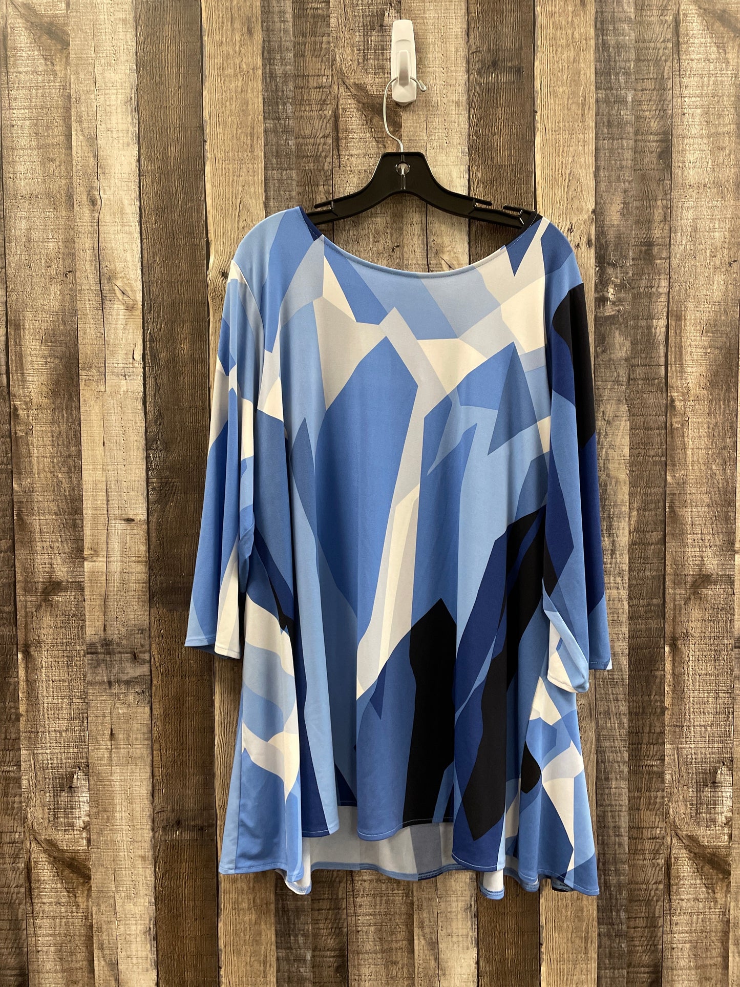 Blue Top 3/4 Sleeve Alfani, Size 3x