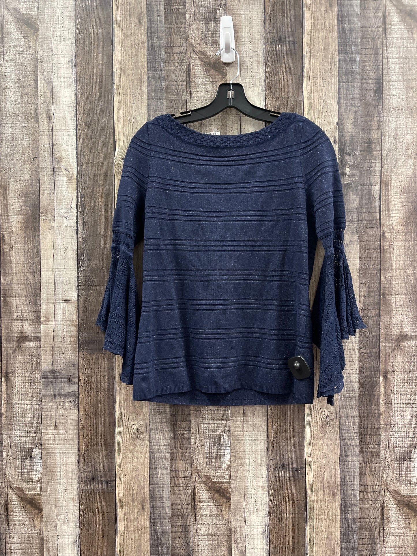 Top Long Sleeve By White House Black Market In Navy, Size: M