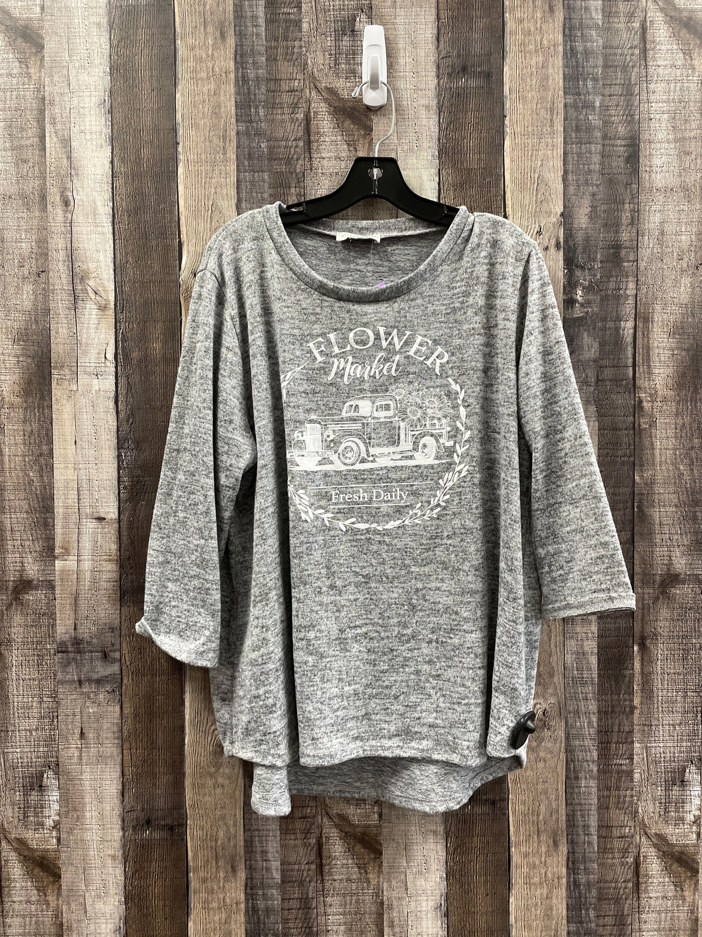 Grey Top Long Sleeve Cme, Size Xl