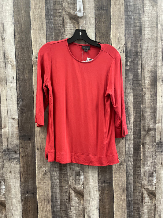 Top 3/4 Sleeve By J. Jill In Red, Size: S