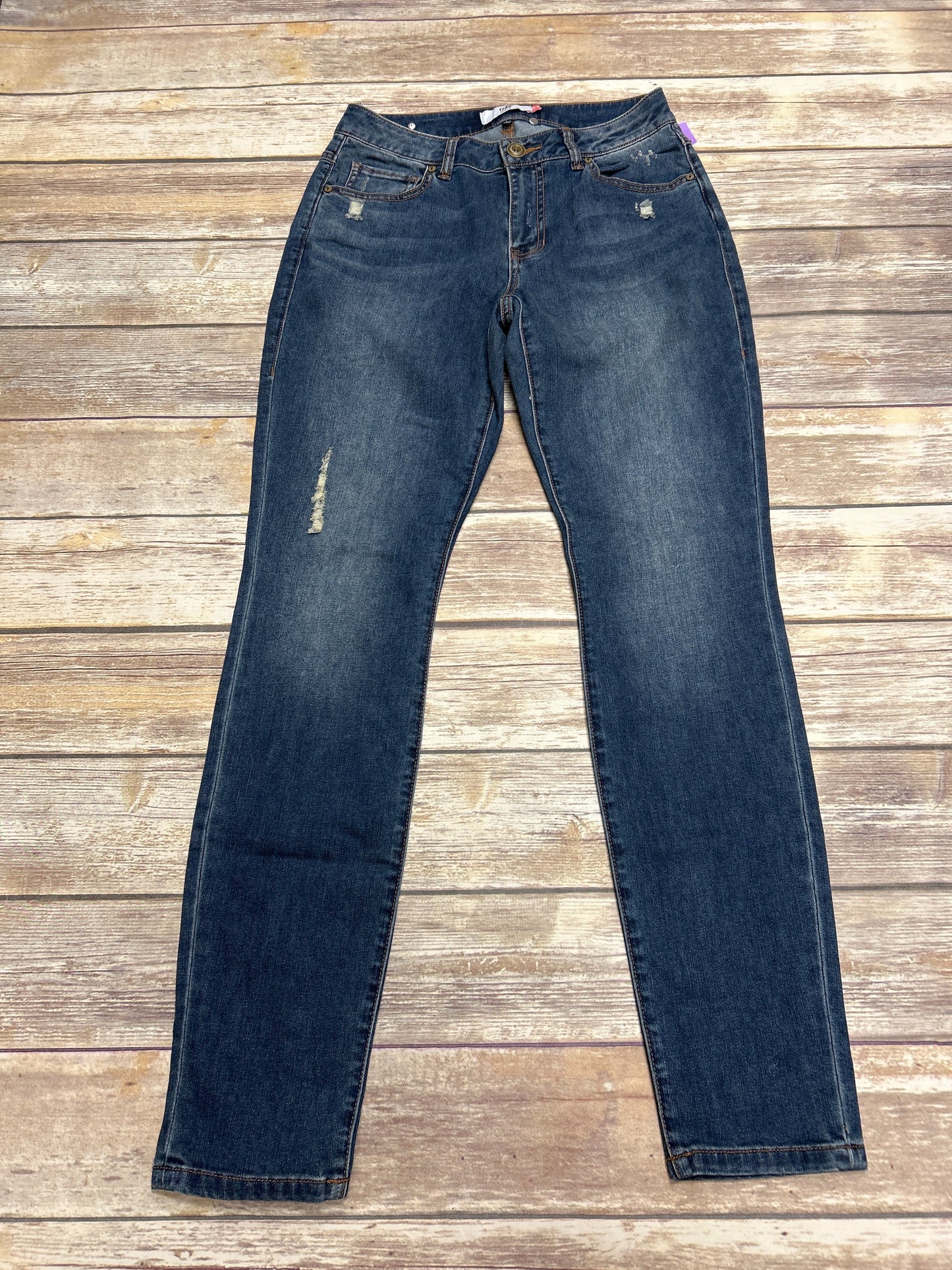 Blue Denim Jeans Skinny Cabi, Size 6