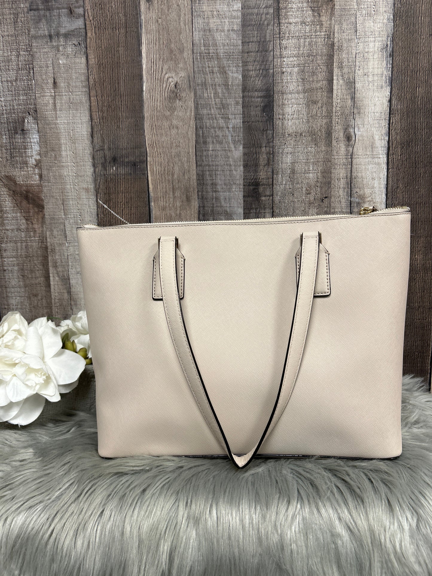 Beige Handbag Designer Kate Spade, Size Large