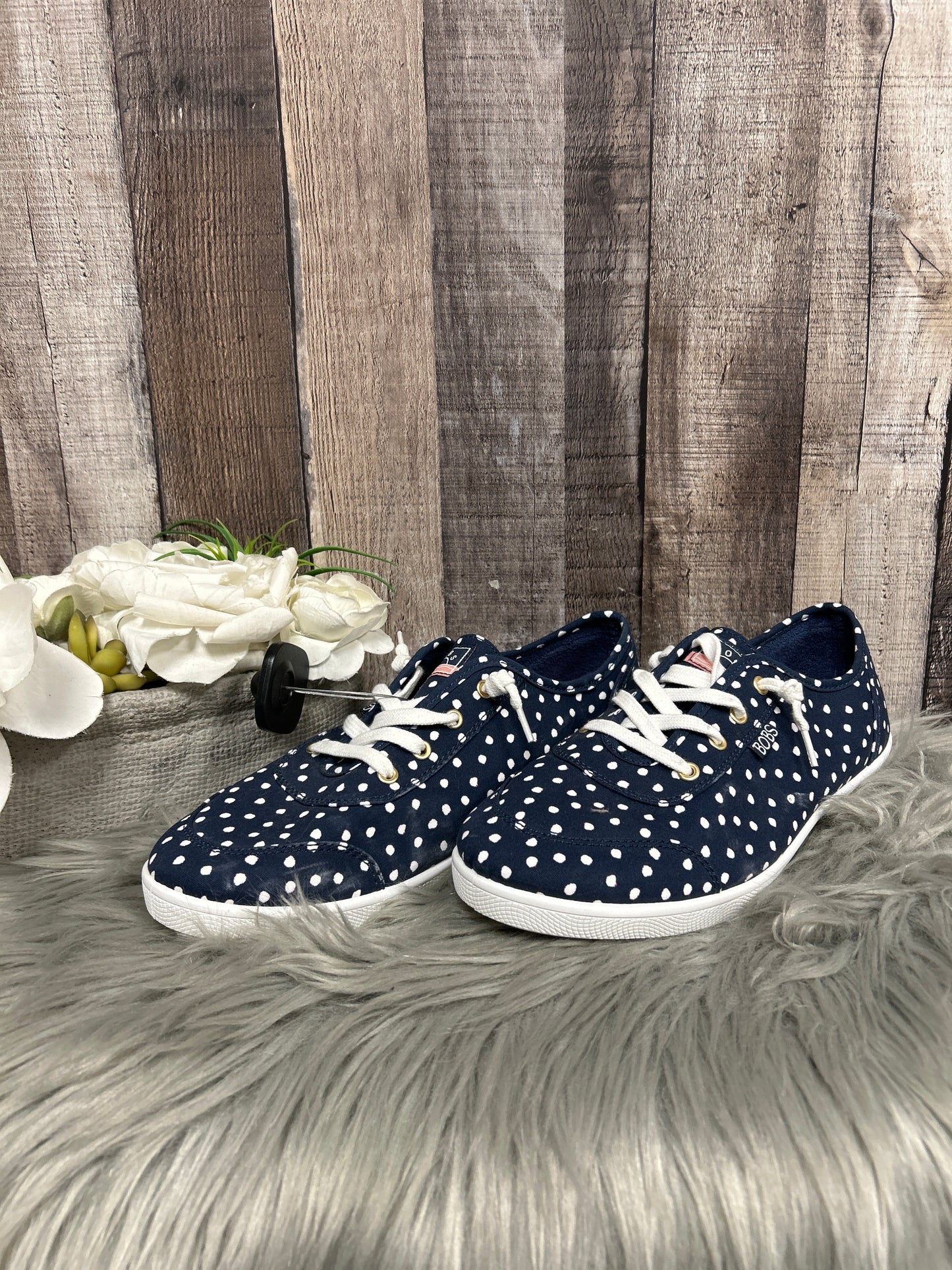 Polkadot Pattern Shoes Sneakers Bobs, Size 10