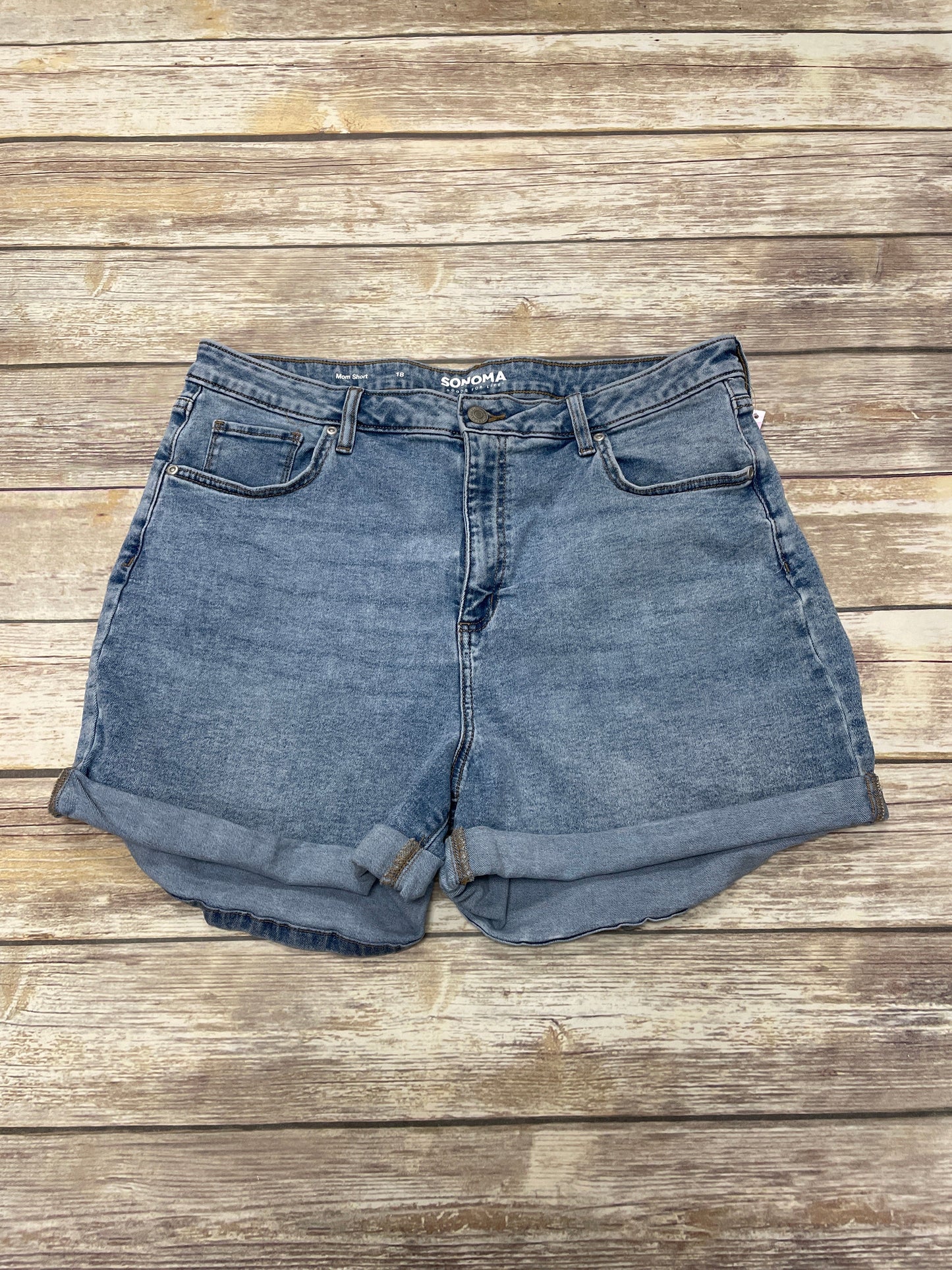 Blue Denim Shorts Sonoma, Size 18