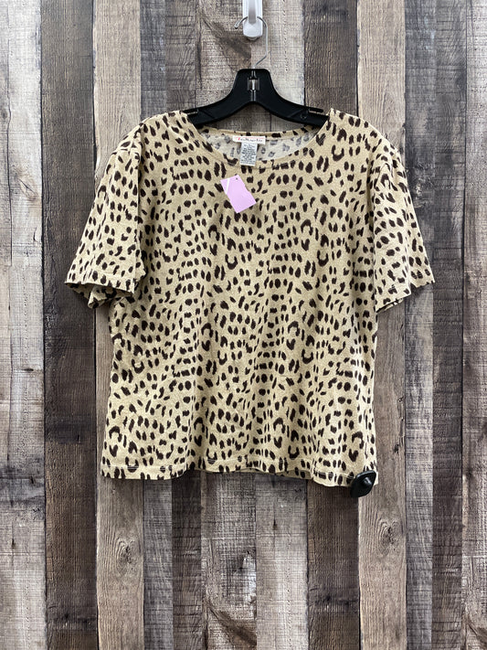 Animal Print Top Short Sleeve Talbots, Size L