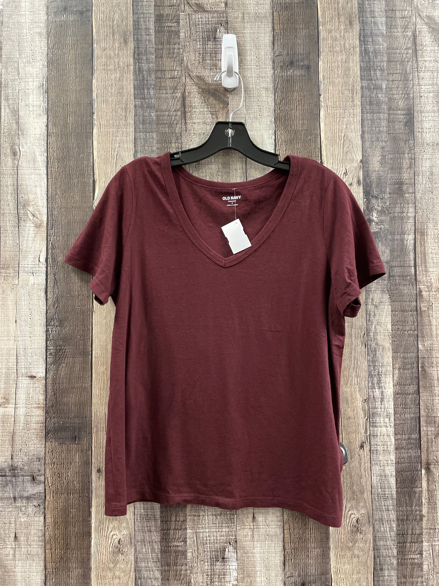 Red Top Short Sleeve Basic Old Navy, Size M