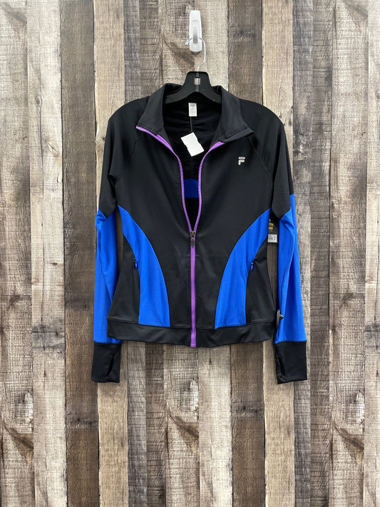 Black & Blue Athletic Jacket Fila, Size Xs