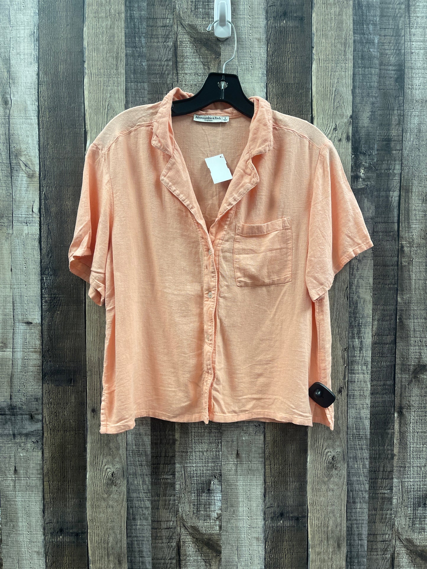 Orange Top Short Sleeve Abercrombie And Fitch, Size S