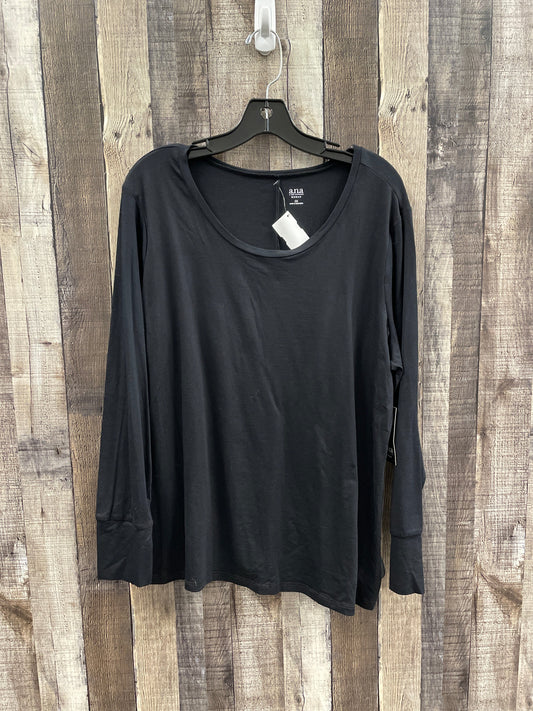 Top Long Sleeve Basic By Ana In Black, Size: Xl