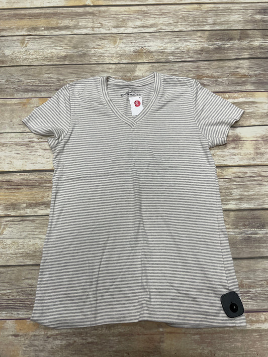 Striped Pattern Top Short Sleeve Basic Eddie Bauer, Size M