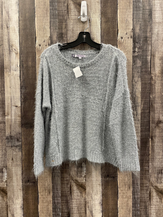 Sweater By Jennifer Lopez In Silver, Size: M