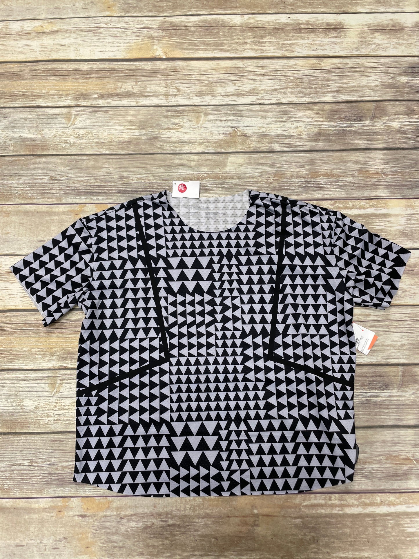 Black & Grey Athletic Top Short Sleeve Cme, Size M