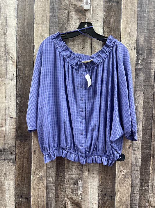 Purple Top Short Sleeve Anthropologie, Size M