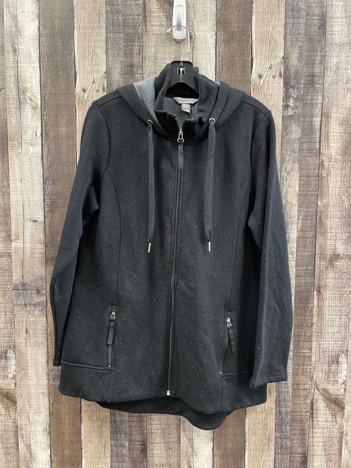 Jacket Fleece By Christopher And Banks In Black, Size: L