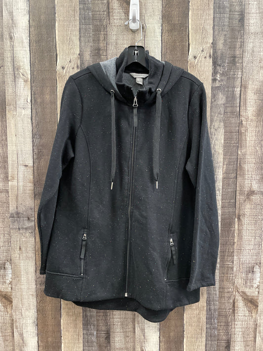 Jacket Fleece By Christopher And Banks In Black, Size: L