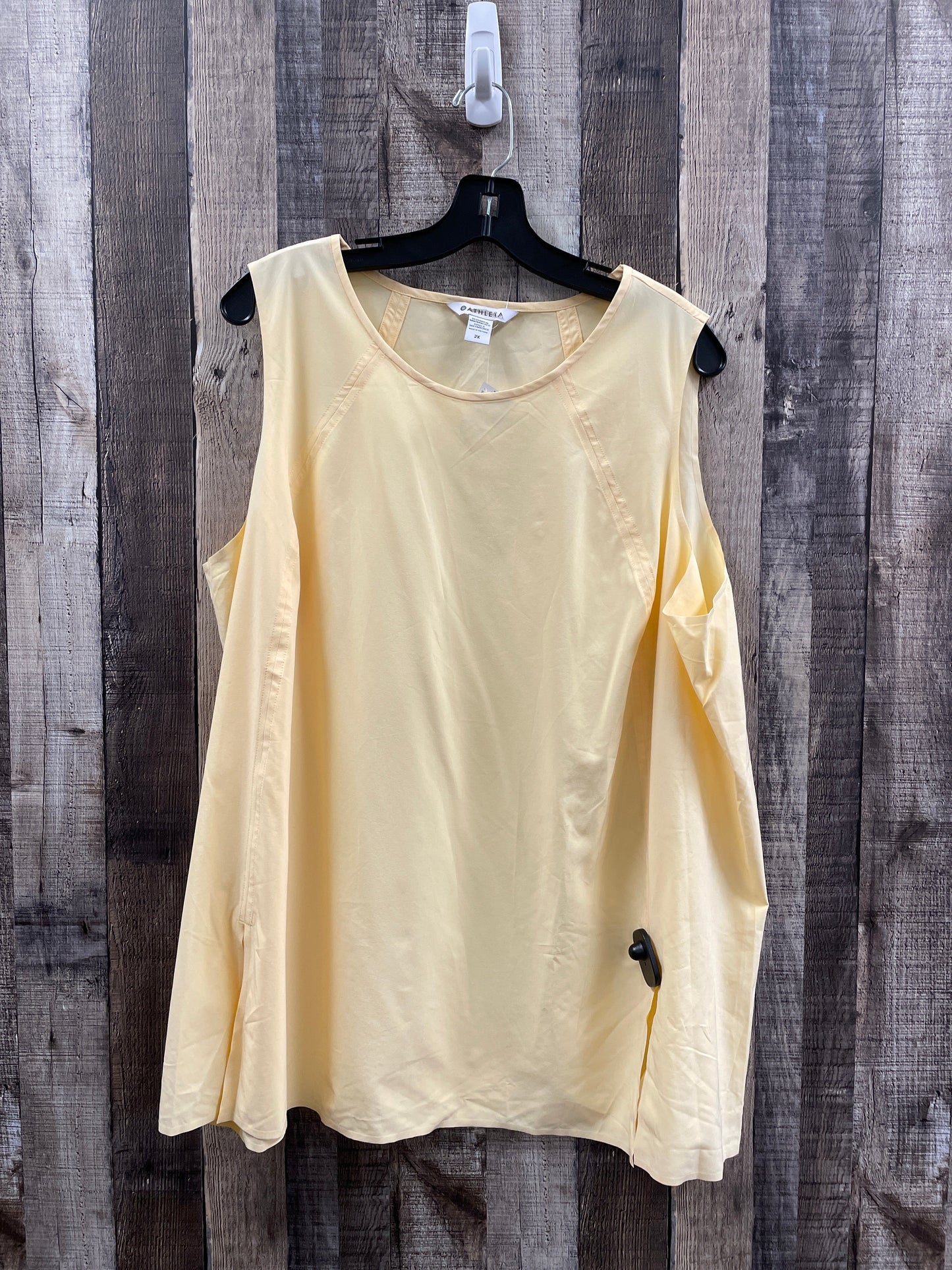 Top Sleeveless By Athleta In Yellow, Size: 2x