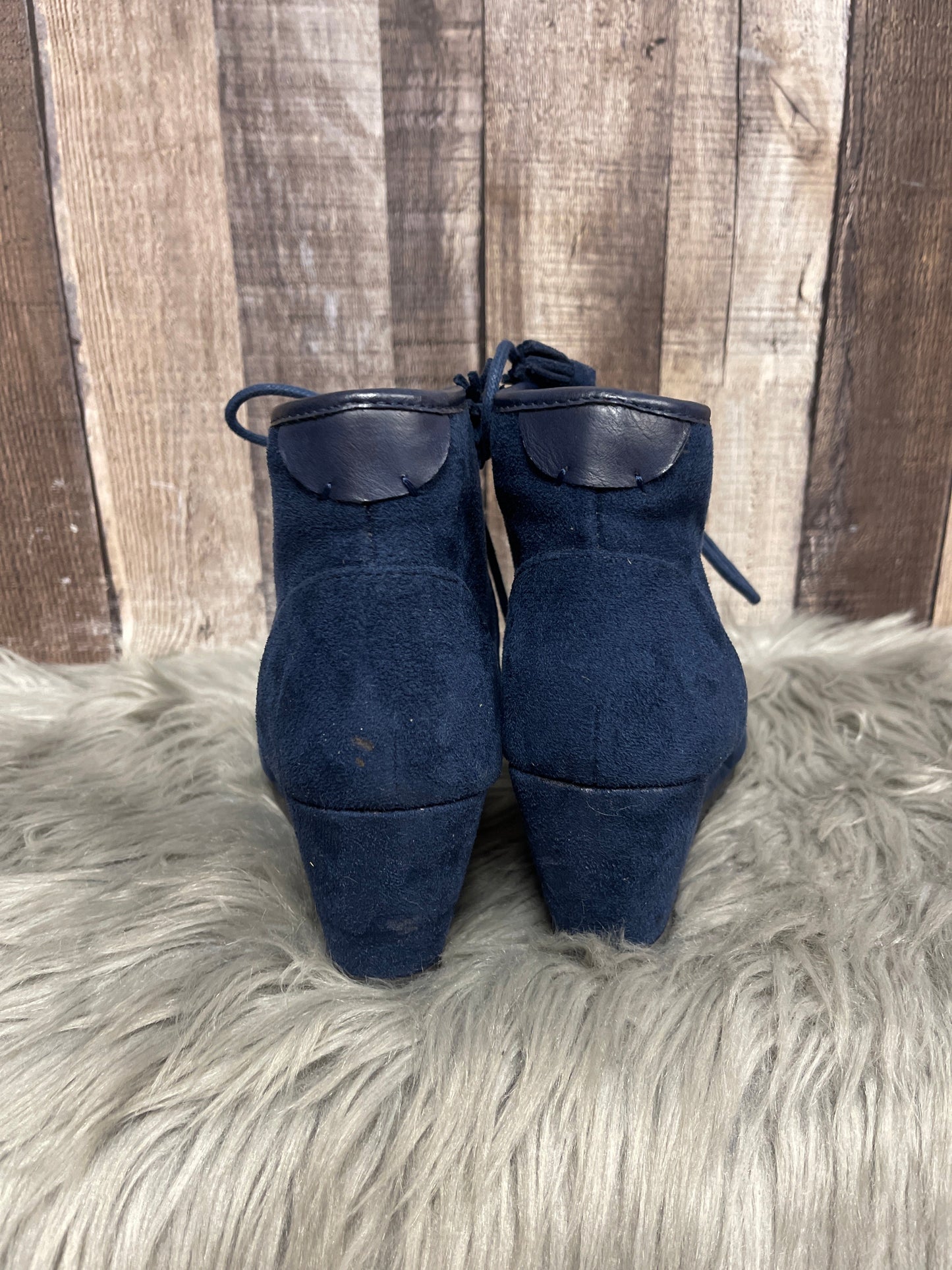 Boots Knee Heels By Madden Girl In Blue, Size: 8