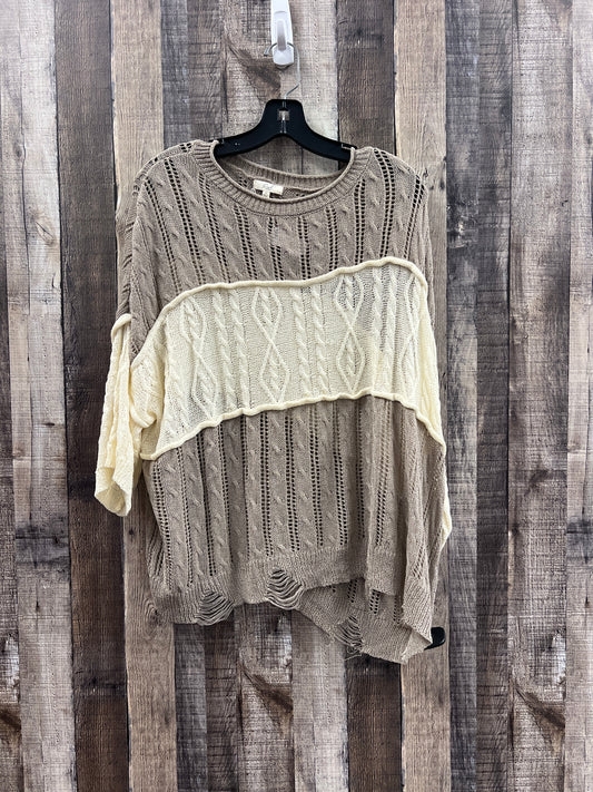 Sweater By Easel In Tan, Size: M