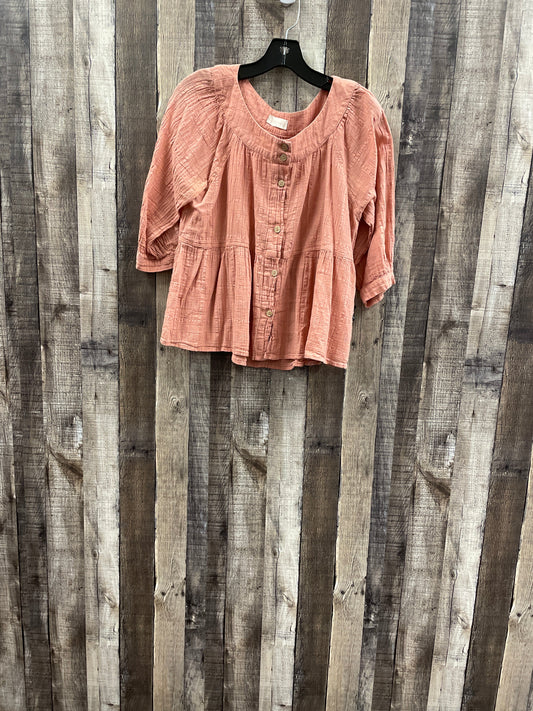 Top Long Sleeve By Altard State In Orange, Size: Xs