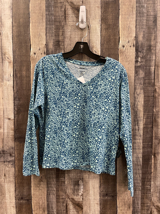 Top Long Sleeve Basic By Sonoma In Floral Print, Size: Petite   S