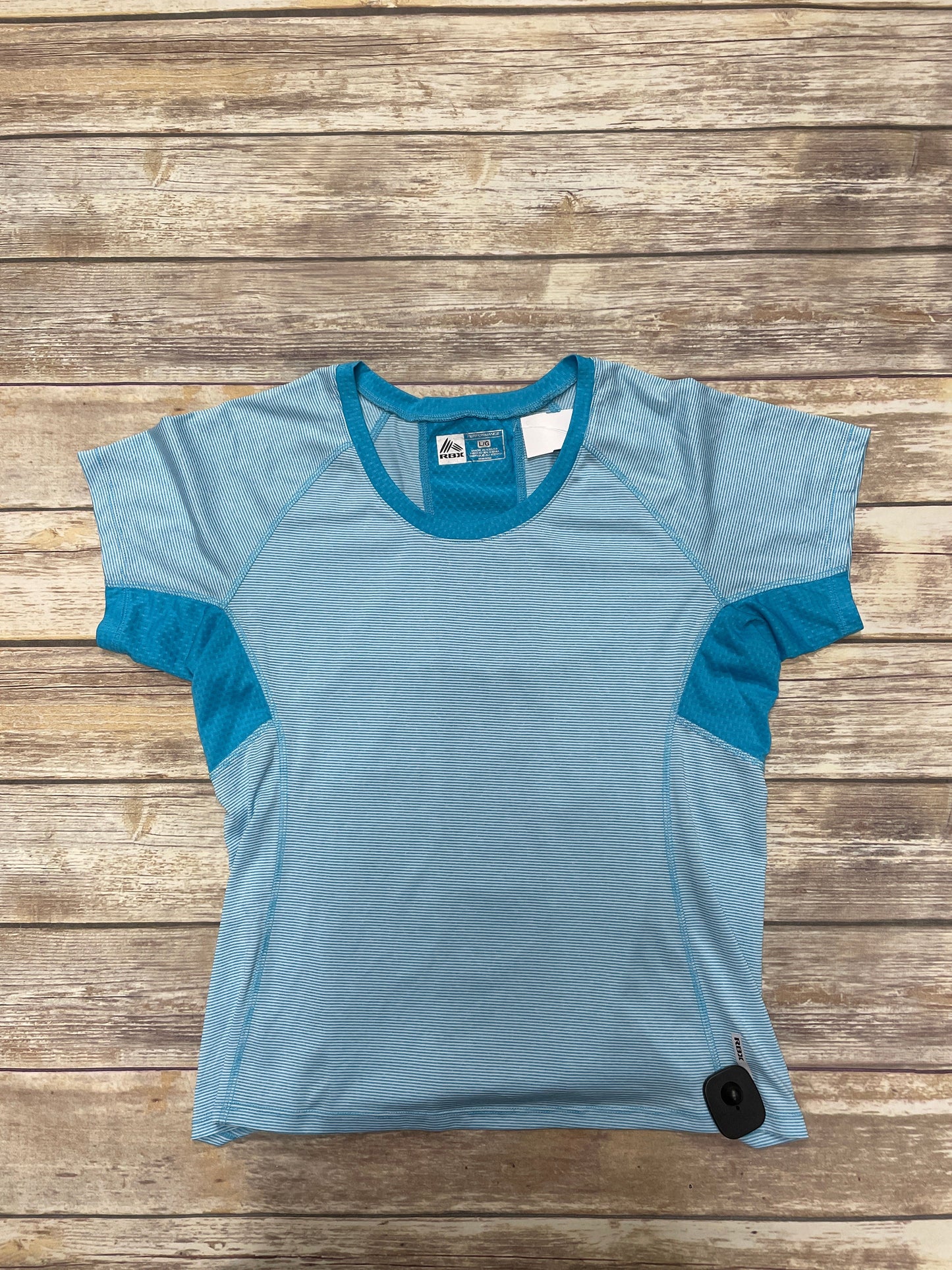 Athletic Top Short Sleeve By Rbx In Blue, Size: L