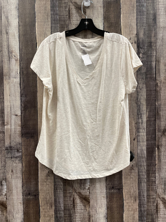 Top Short Sleeve By Sonoma In Beige, Size: Xxl