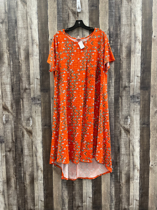 Dress Casual Midi By Lularoe In Orange, Size: 3x