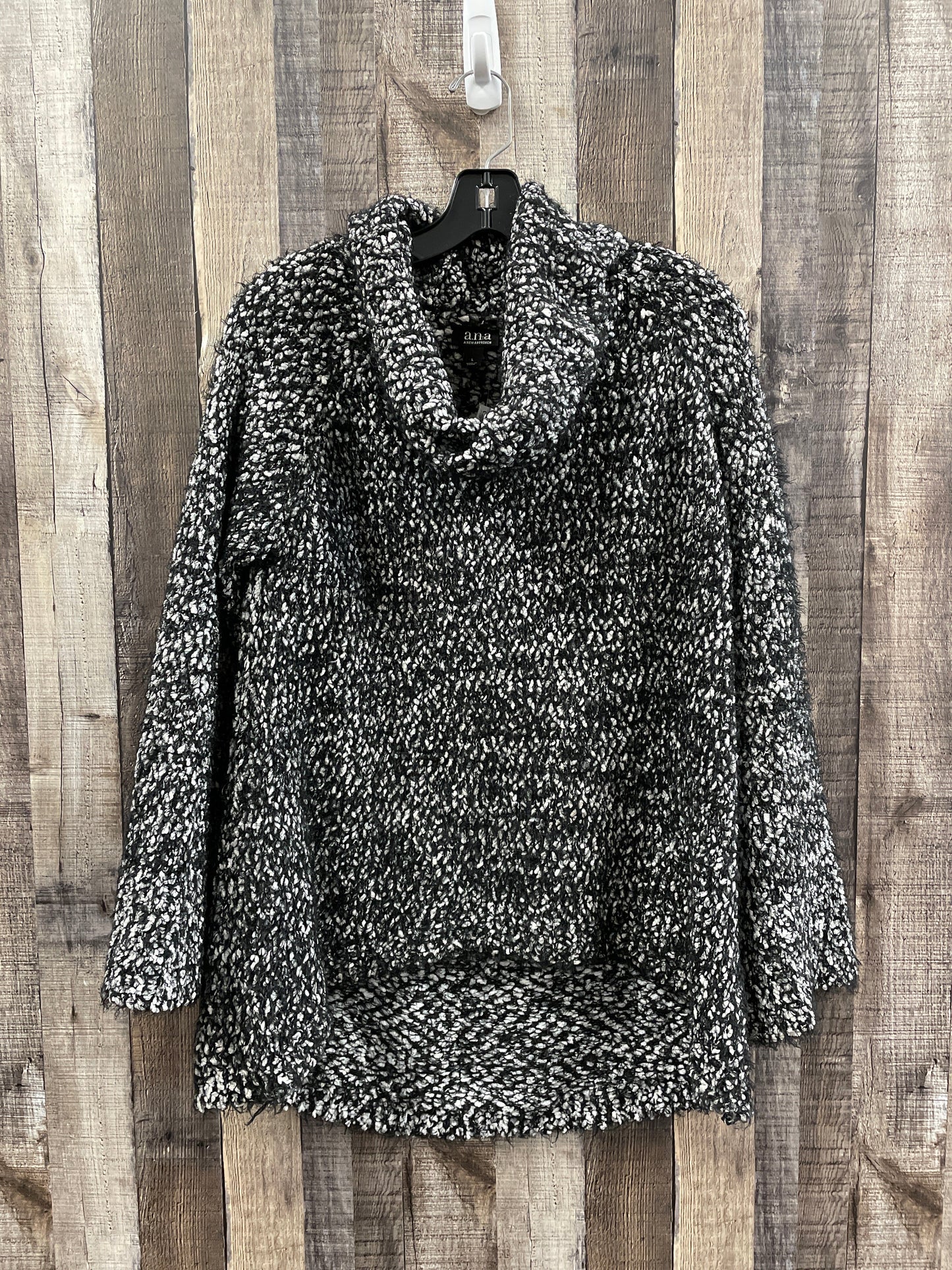 Sweater By Ana In Black & White, Size: L