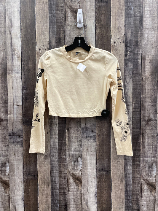 Top Long Sleeve By Shein In Beige, Size: S