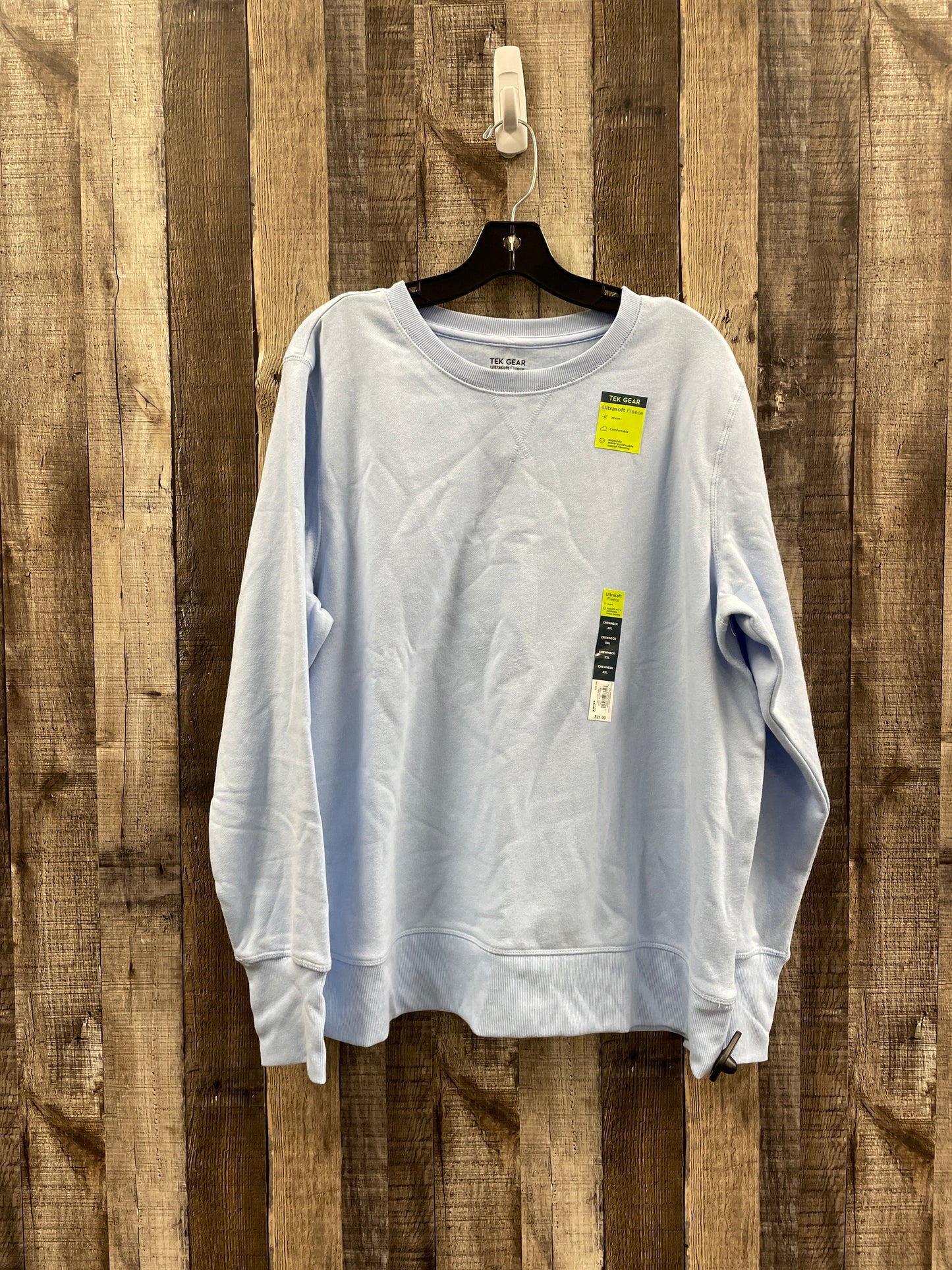 Sweatshirt Crewneck By Tek Gear In Blue, Size: 2x