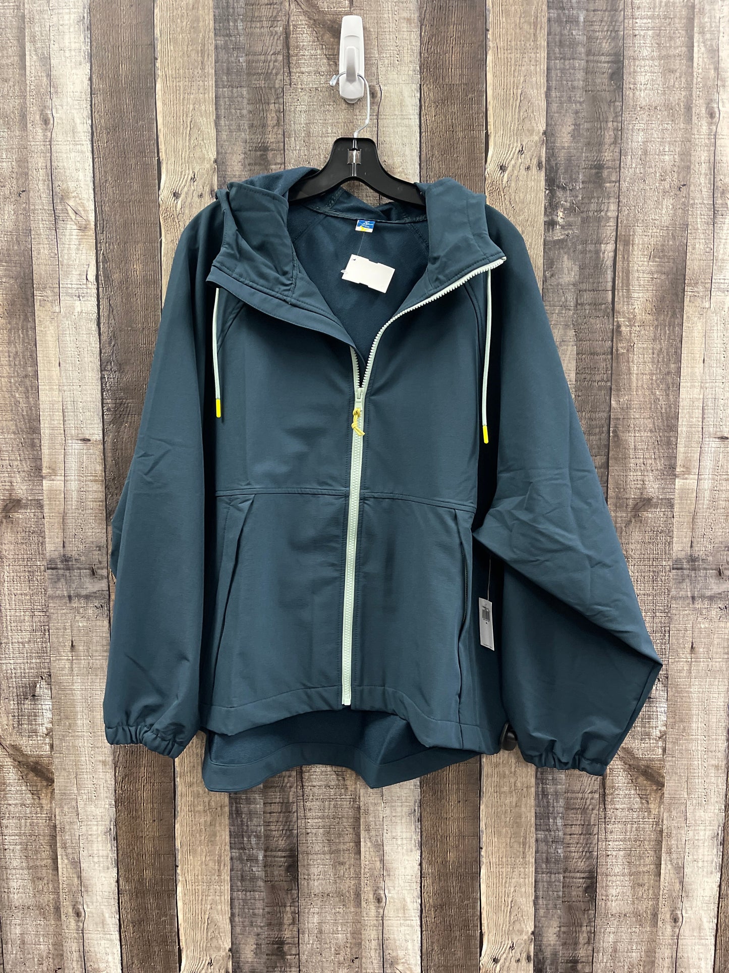 Jacket Windbreaker By Old Navy In Green, Size: Xl