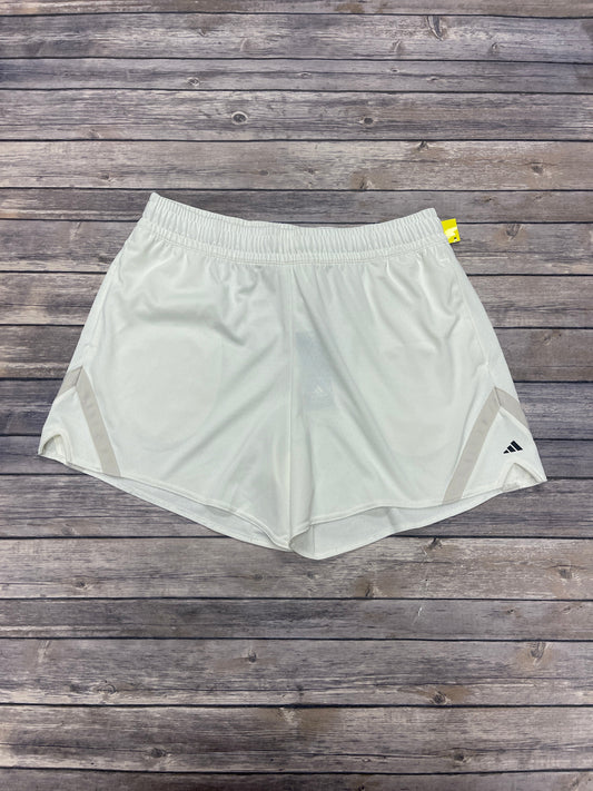 Athletic Shorts By Adidas In Cream, Size: L