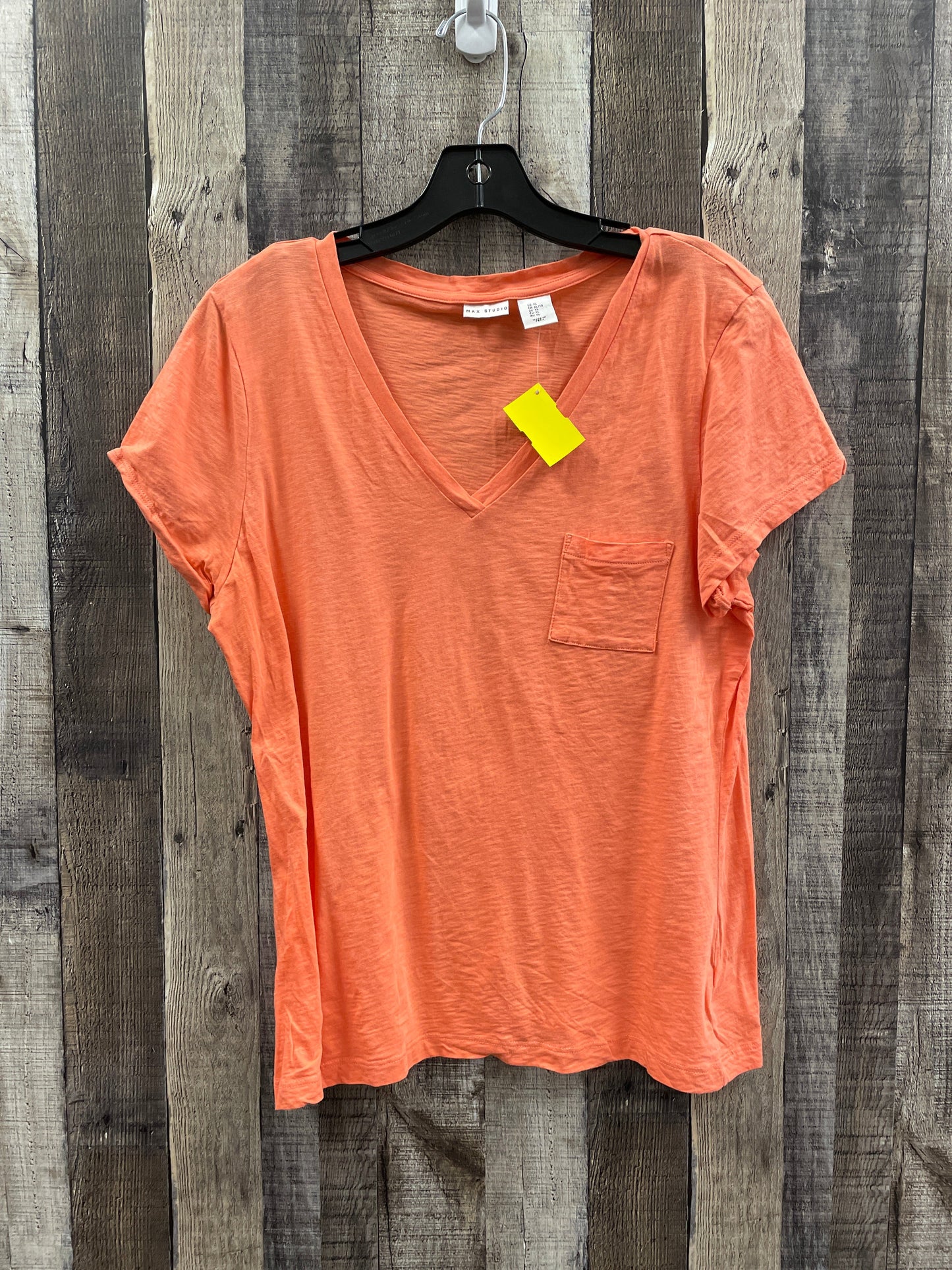 Top Short Sleeve By Max Studio In Orange, Size: Xl