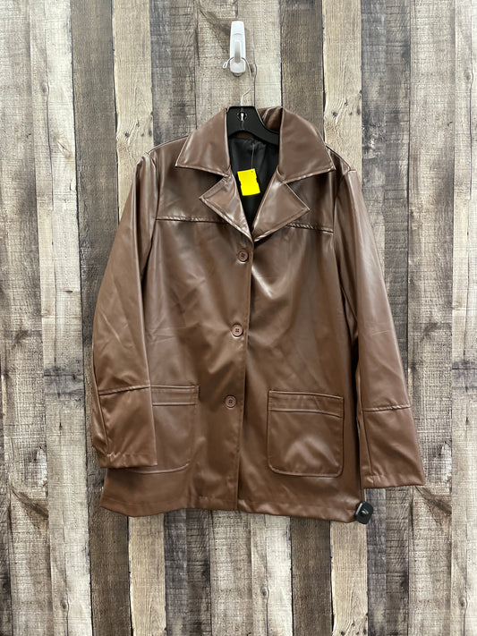 Jacket Moto By Shein In Brown, Size: S