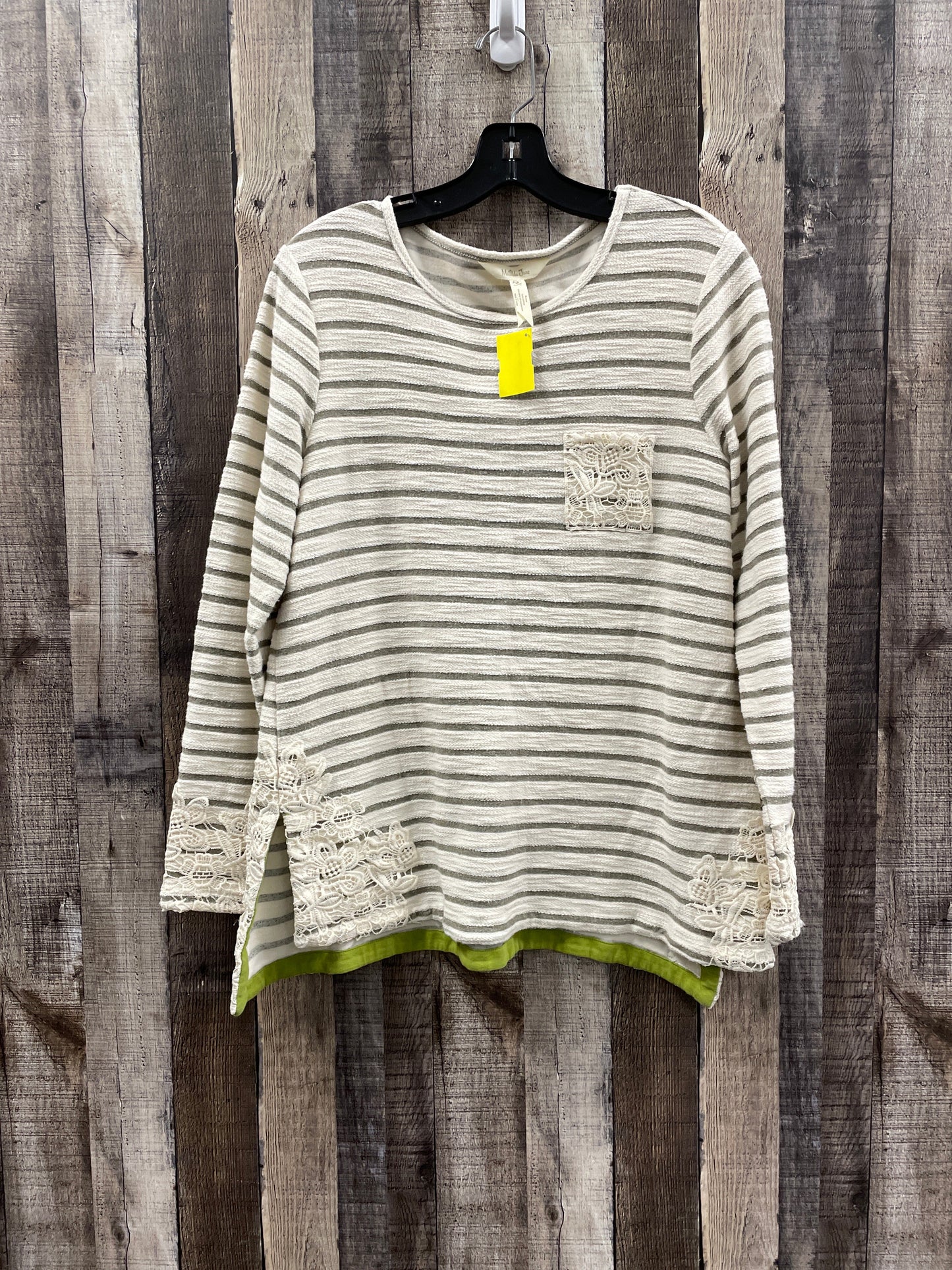 Top Long Sleeve By Matilda Jane In Striped Pattern, Size: M