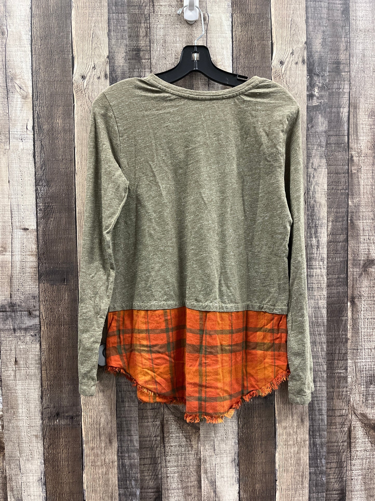 Top Long Sleeve By Natural Reflections In Green, Size: S