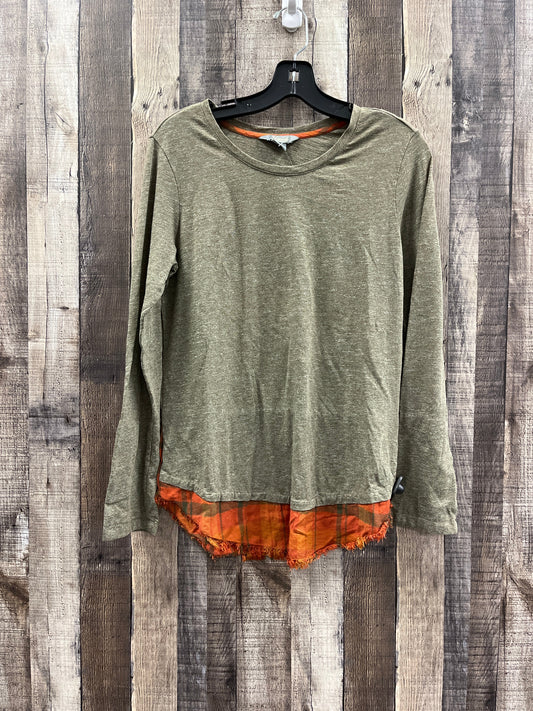 Top Long Sleeve By Natural Reflections In Green, Size: S