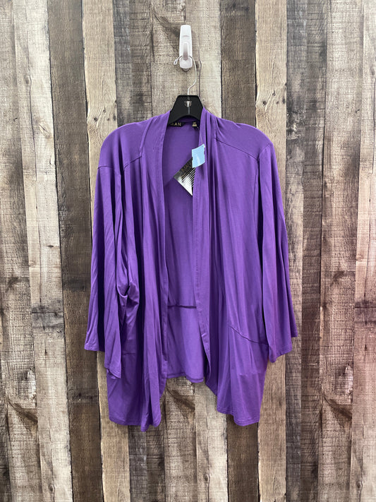 Cardigan By Iman Hsn In Purple, Size: 2x