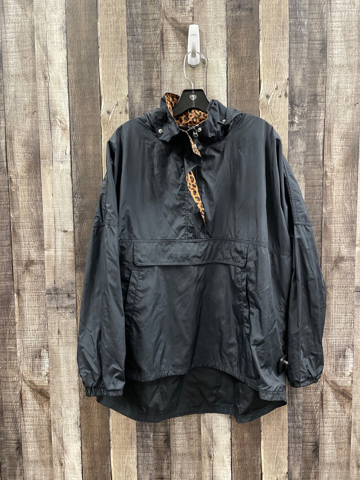 Jacket Windbreaker By Lauren James In Black, Size: Xl