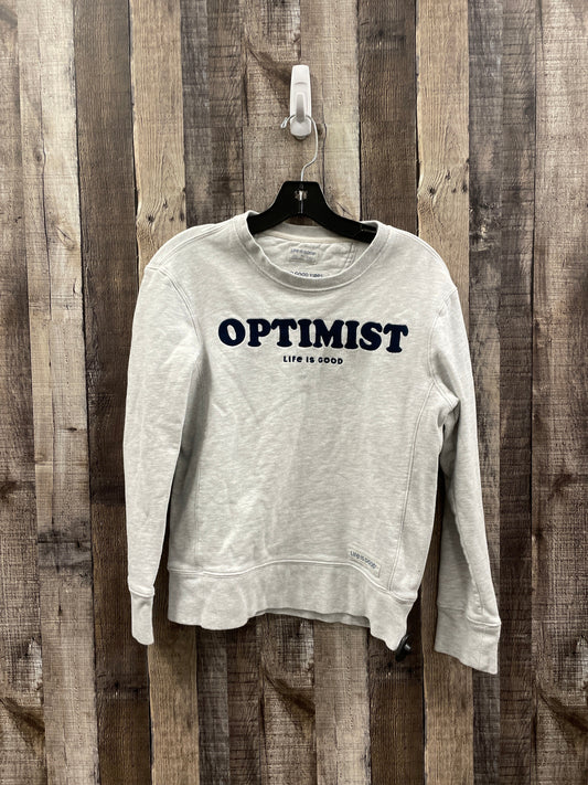 Sweatshirt Crewneck By Life Is Good In Grey, Size: Xs