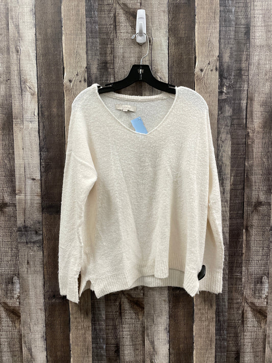 Sweater By Loft In Cream, Size: S