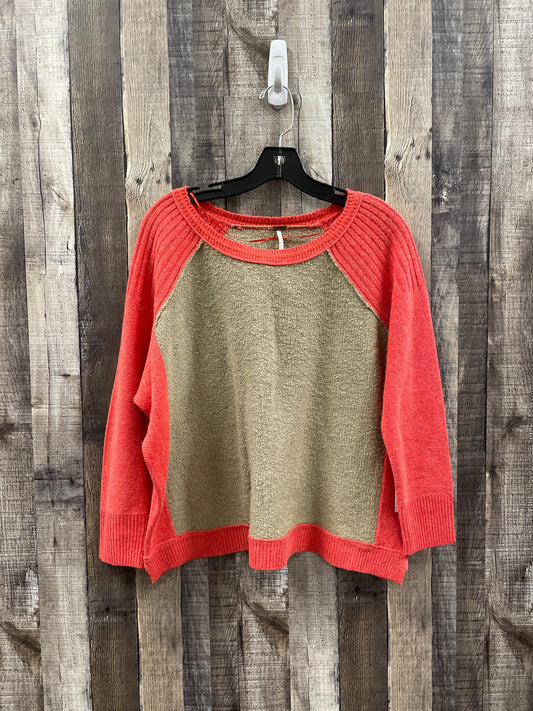 Sweater By Free People In Orange & Tan, Size: S