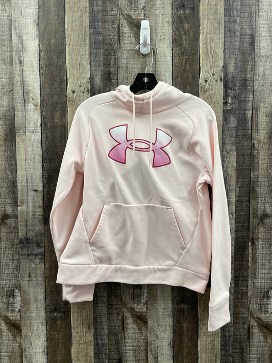 Athletic Sweatshirt Hoodie By Under Armour In Pink, Size: S