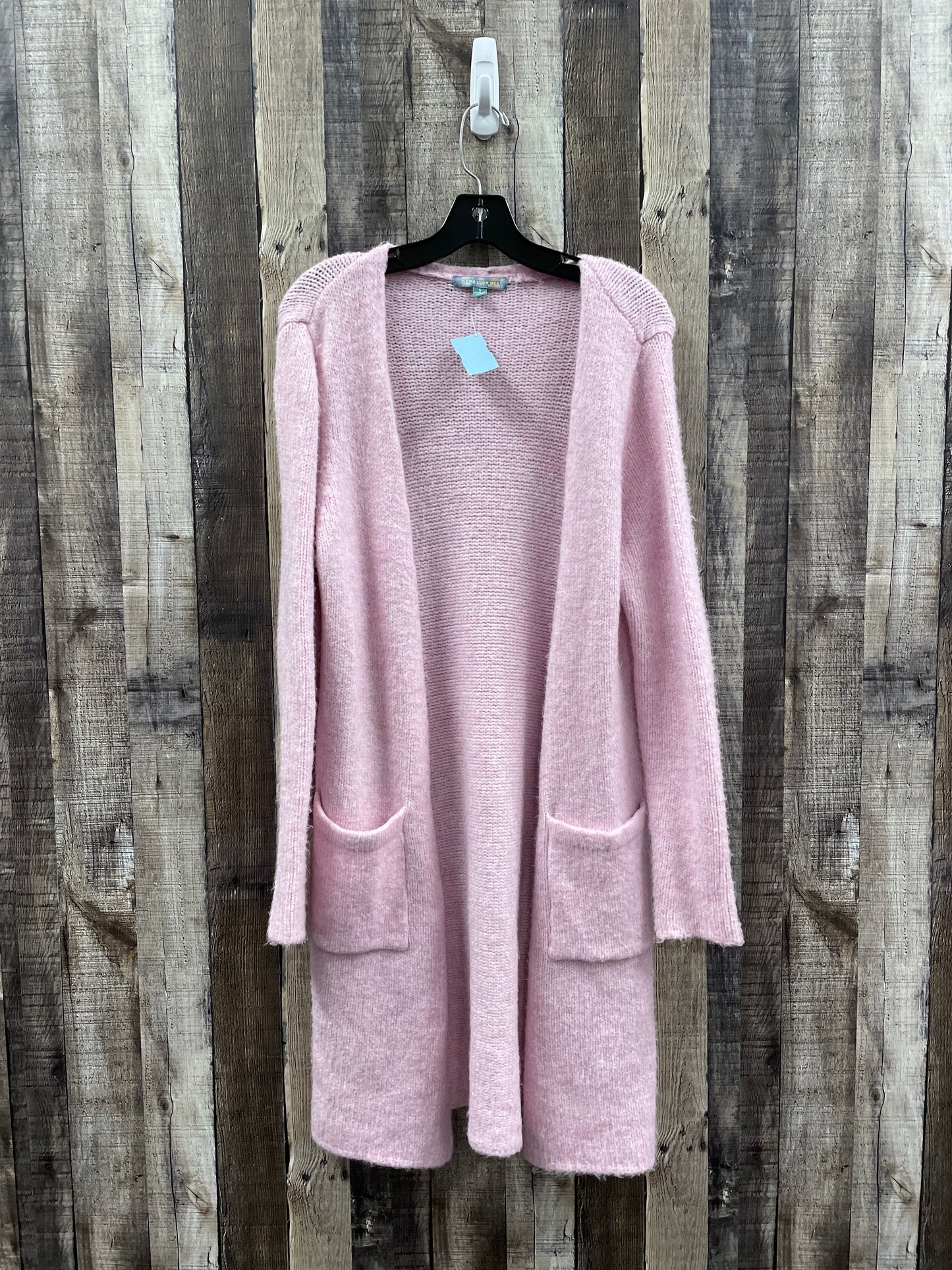 Sweater Cardigan By Good Luck Gem In Pink, Size: S