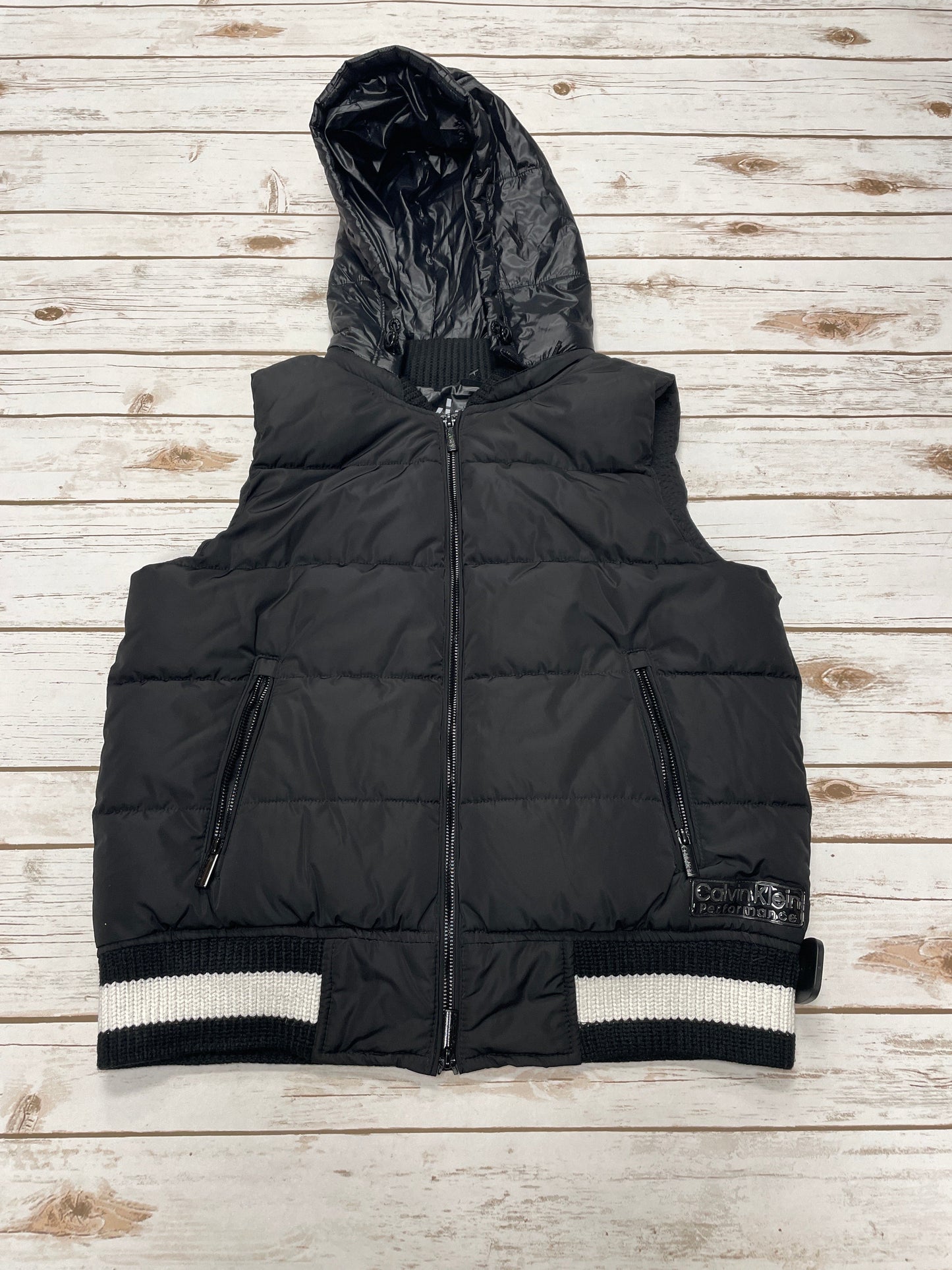 Vest Puffer & Quilted By Calvin Klein In Black, Size: M