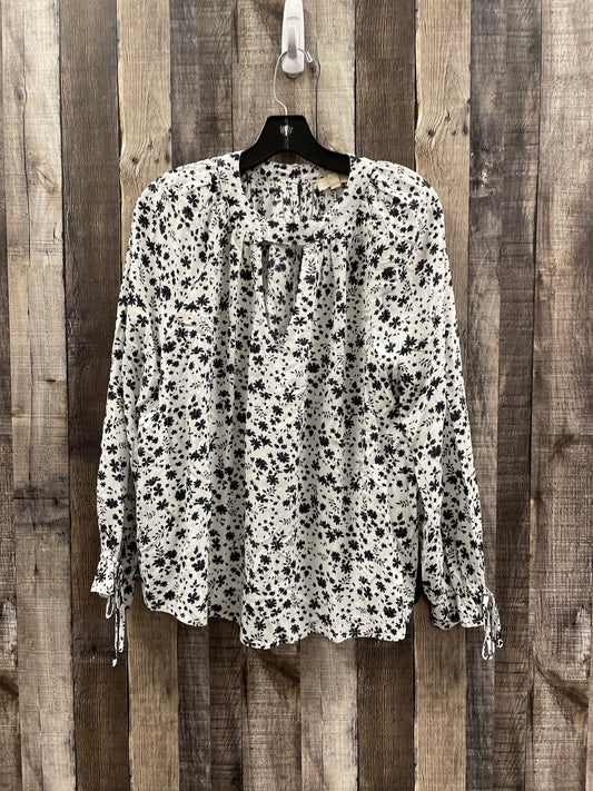 Top Long Sleeve By Entro In Black & White, Size: M